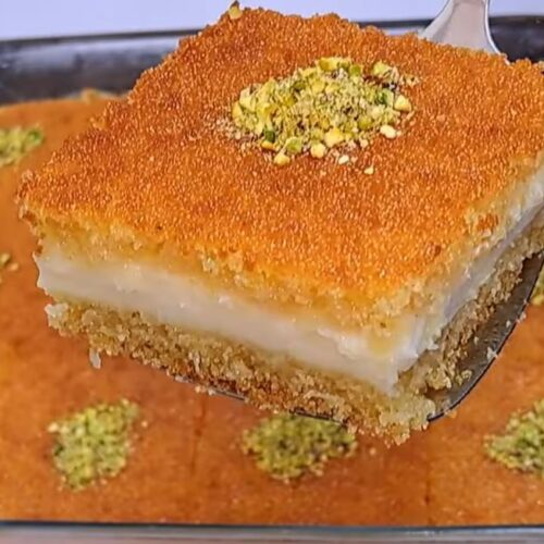طريقة عمل بسبوسة بالقشطة